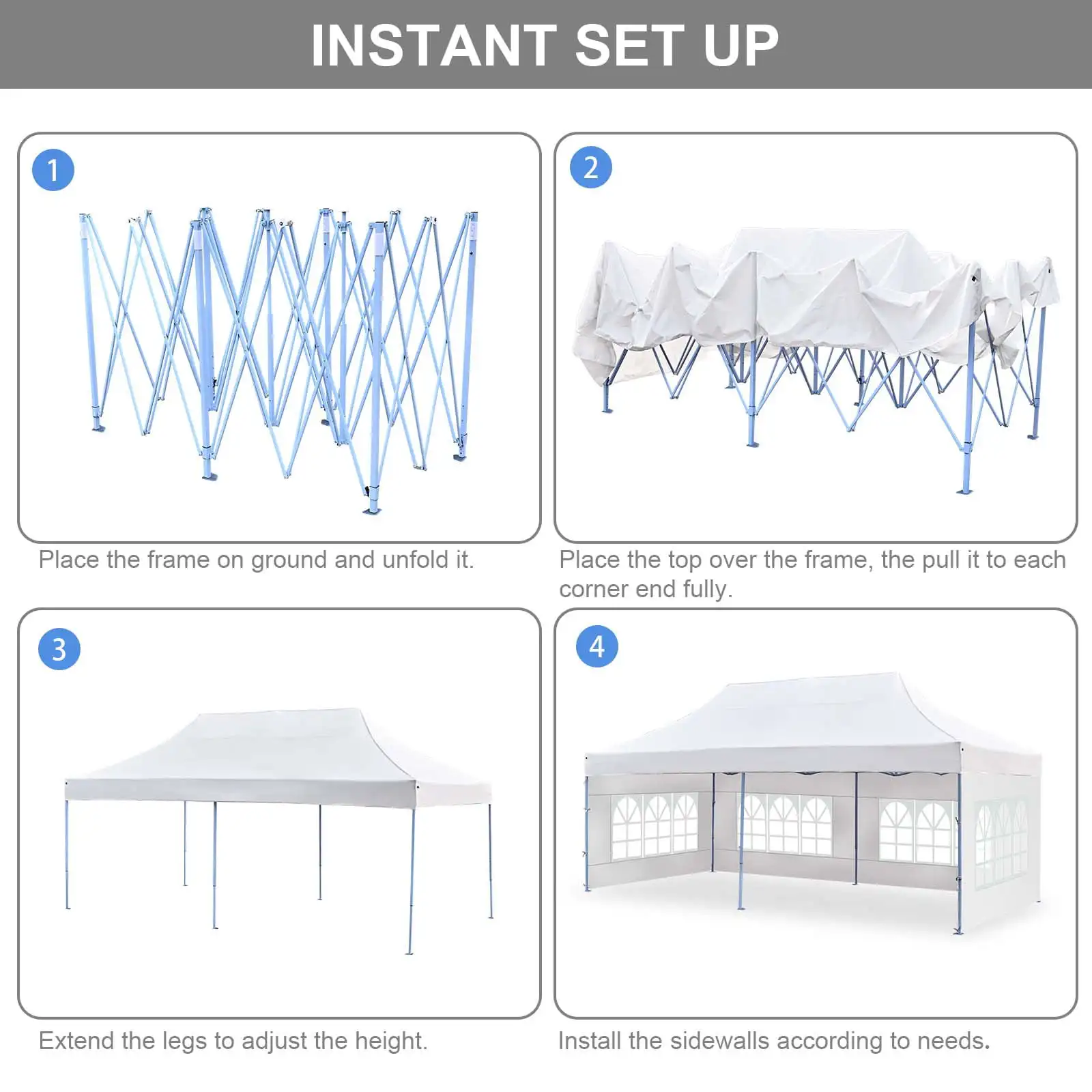 garden outdoor gazebo tent with all sidewalls