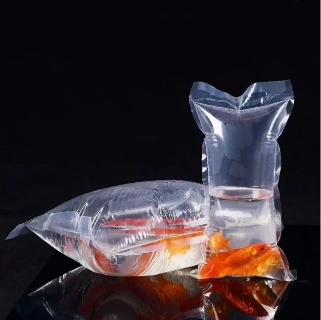 Portable Transparent Heat Seal Inflatable Oxygen Fish Transport Shipping Bag for Seafood Live Fish