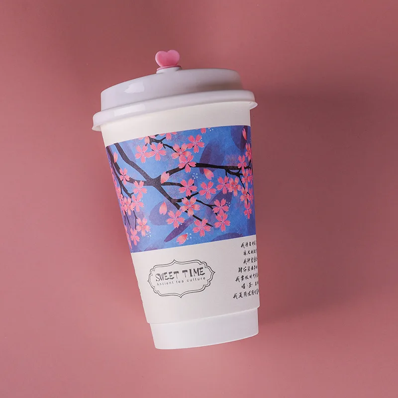 Бумажные стаканчики с логотипом, 6/8/10/12/16 унций, одинарные/двойные бумажные кофейные стаканчики с одноразовым бумажным стаканчиком