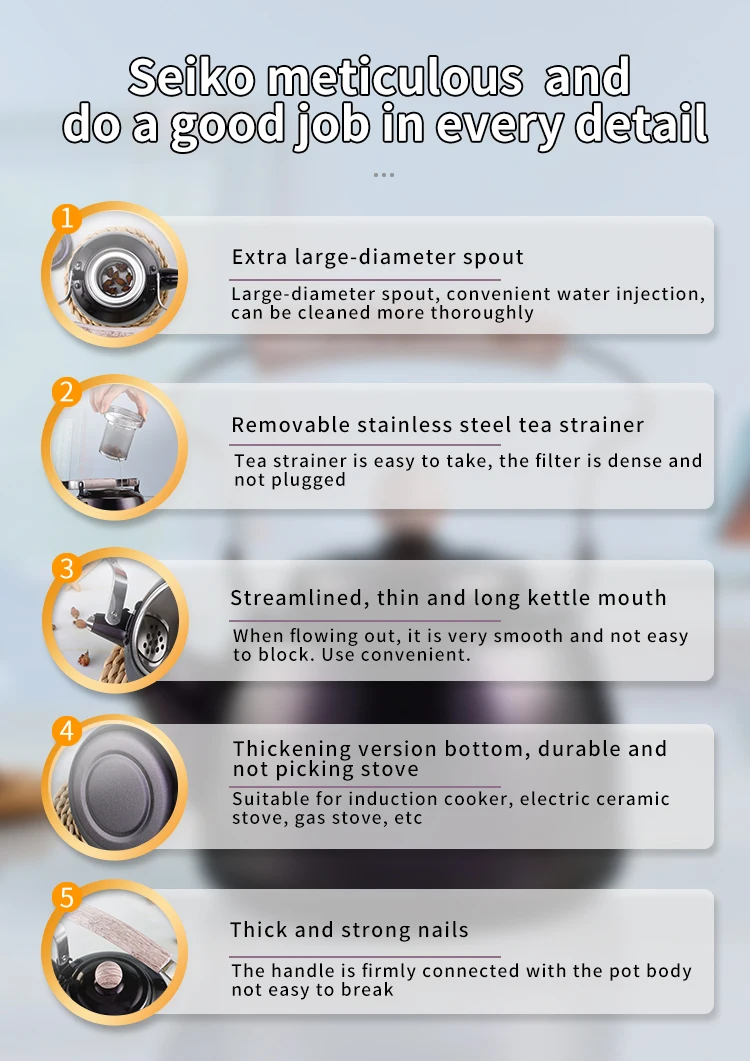 tea kettle red double set madame coco 2.5L Whistling durable unique metal multi color electrical tea kettle red