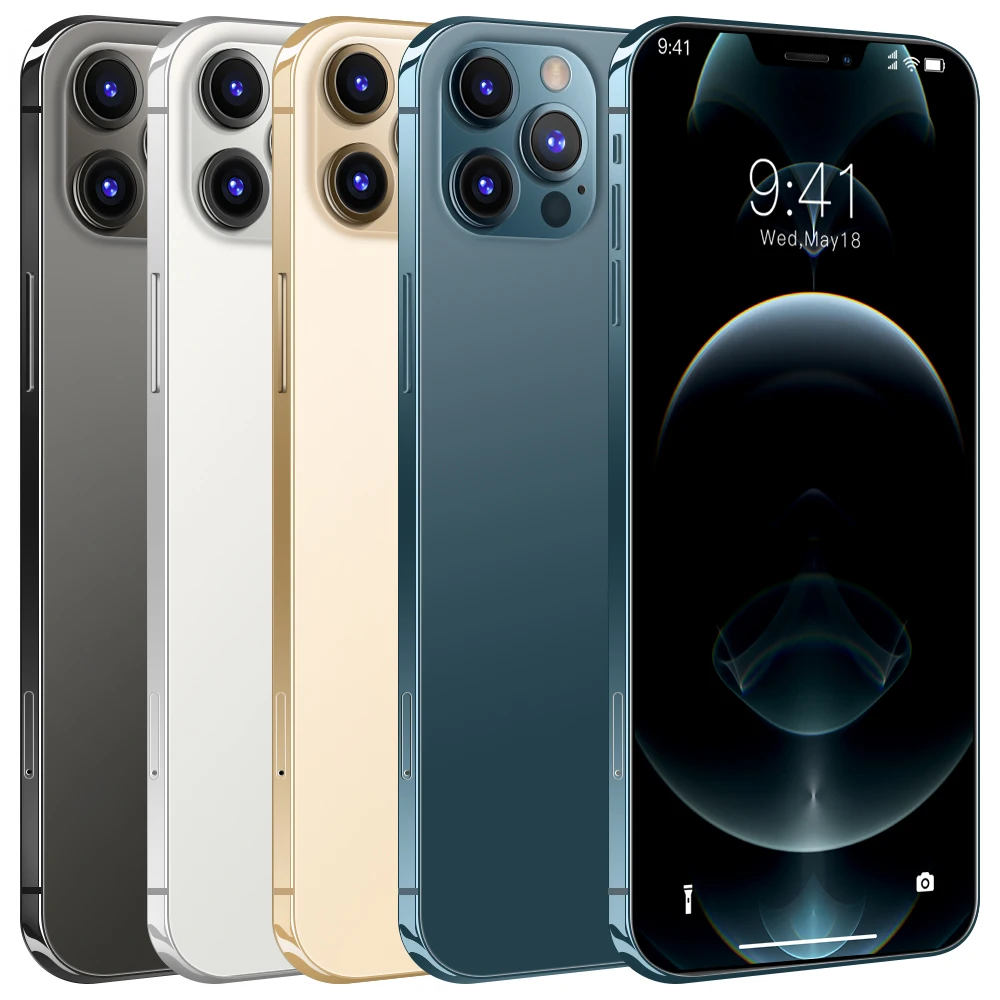 
i12pro Max 6.7inch 1440x3040 creen smart phone RAM12GB+ROM512GB Android phone MTK6889 factory supply Mobile phone 
