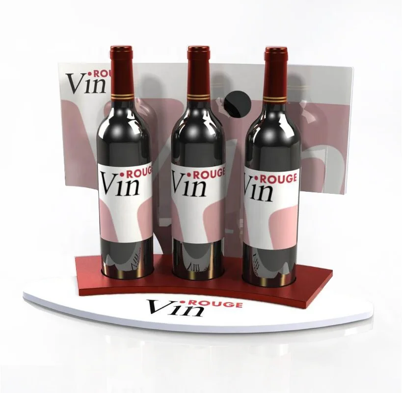 Customized Acrylic wine bottle display stand
