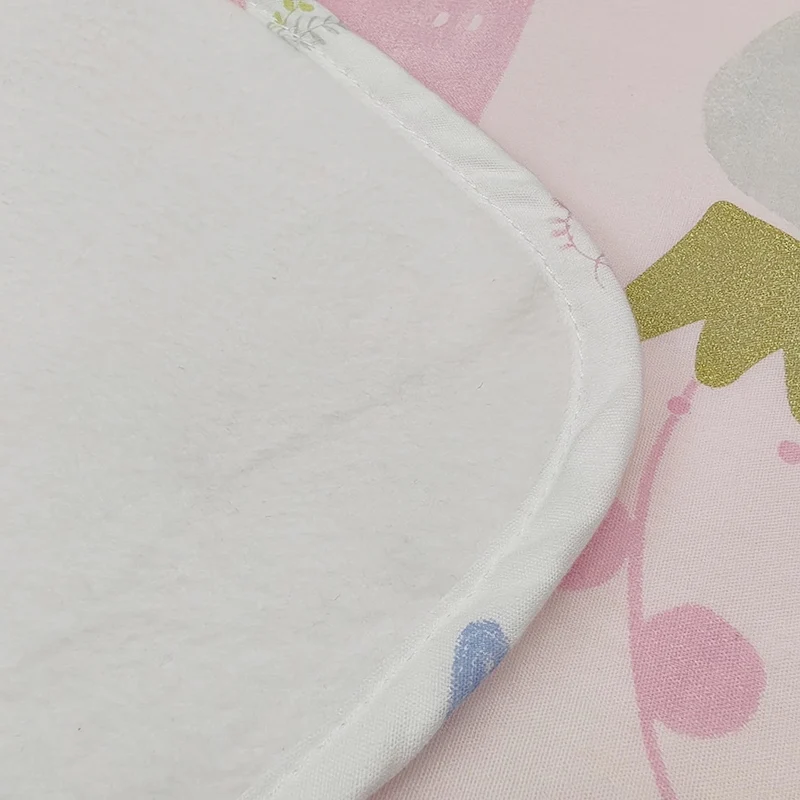 Pink Cartoon Moon Stars 100% Cotton Baby Crib Bedding Set For Girls