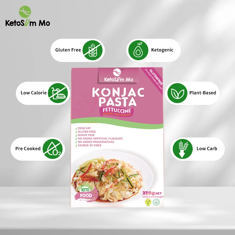 Ketoslim Mo Keto Precooked Food Flavor Shirataki Pasta Box Noodles Weight Lose Fettuccine