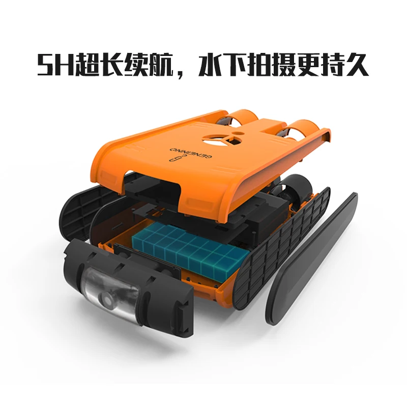 100M Tether Titan Professional Underwater Drone ROV AUV Robot with 4K UHD Action Camera Remote Control