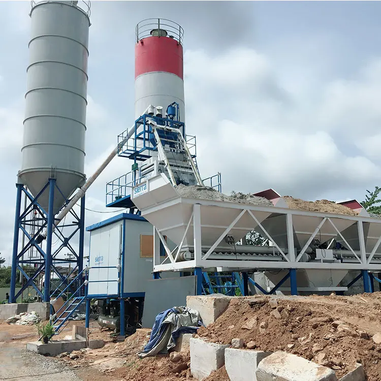 New wet ready mixed concrete batching plant trailer concrete mixing plant with price