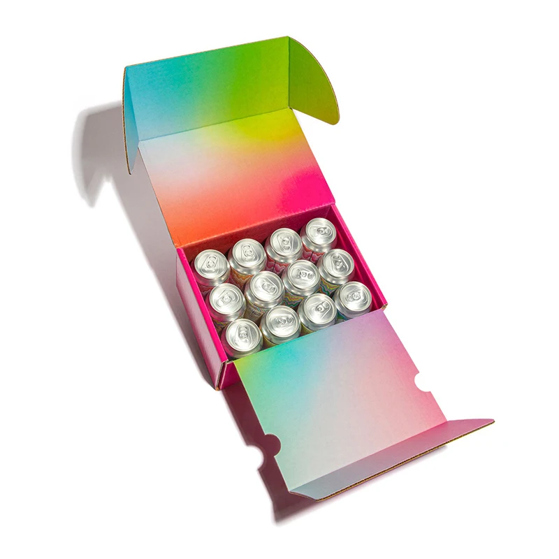 Custom packaging box wine bottle packaging gift box 12 6 24 bottles pack beer can box for beer