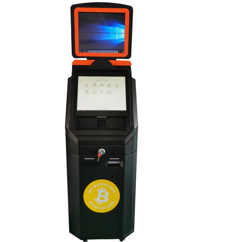 
Floor standing BTM touch screen ATM Buy and Sell Cryptocurrency Bitcoin atm with software 