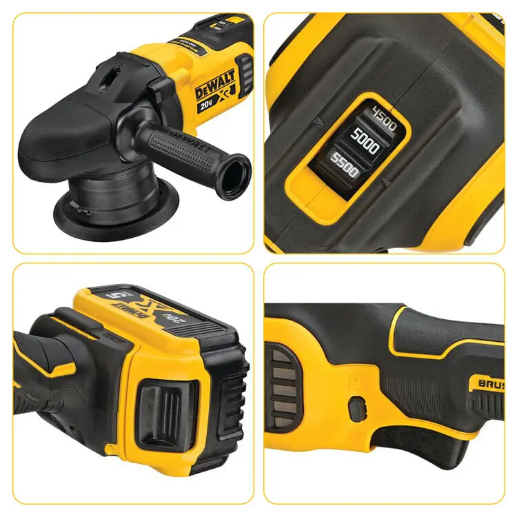 DCM848 20V 5AH DEWALT 5500RPM Dual Action Waxing Buffing Polishing Car Polisher Car Polishing Machine