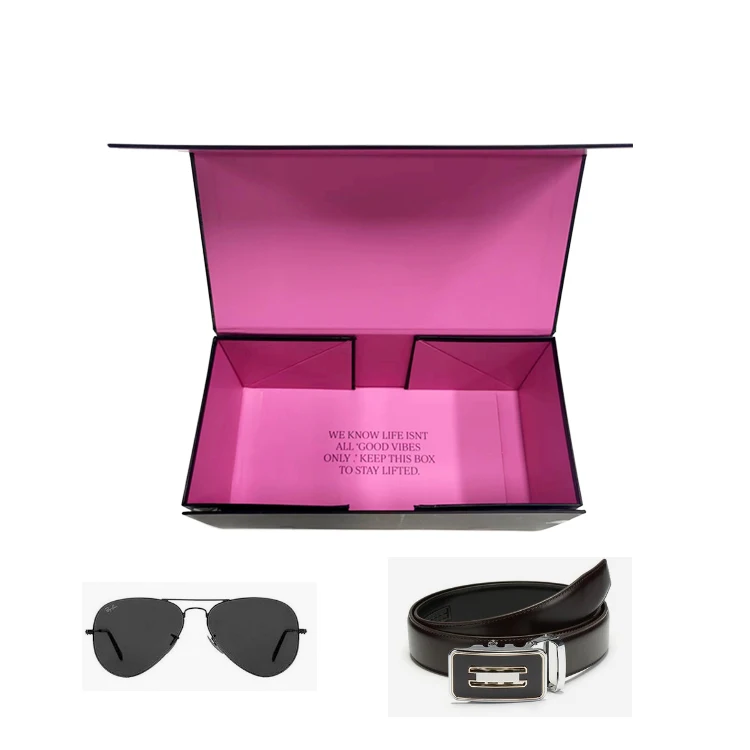 Custom Leather Belt Magnetic Closure Boxes Packaging gift box for men belt Woman packaging with Logo