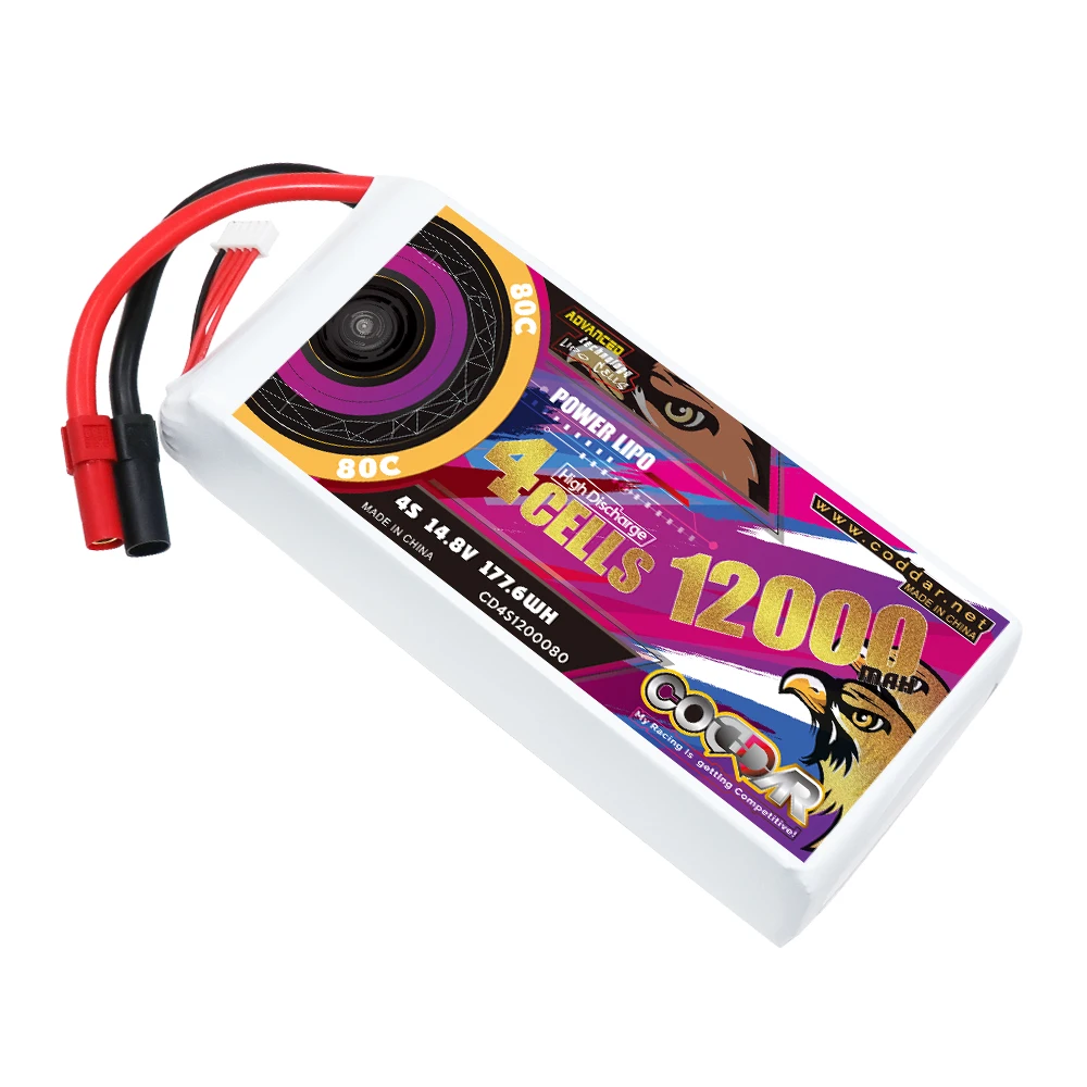 CODDAR 4S 12000 мАч 14 8 В 80C XT150 разъем RC LiPo аккумулятор крупномасштабный Дрон для сельского хозяйства Квадрокоптер гоночный автомобиль грузовик багги