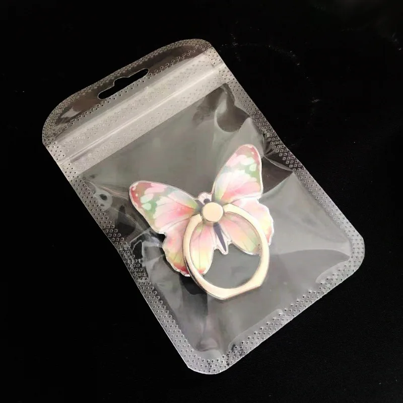 Rotating Metal Universal Acrylic Ring Buckle Mobile Phone Holder Cell-phone Ring Butterfly Wing Phone Grip