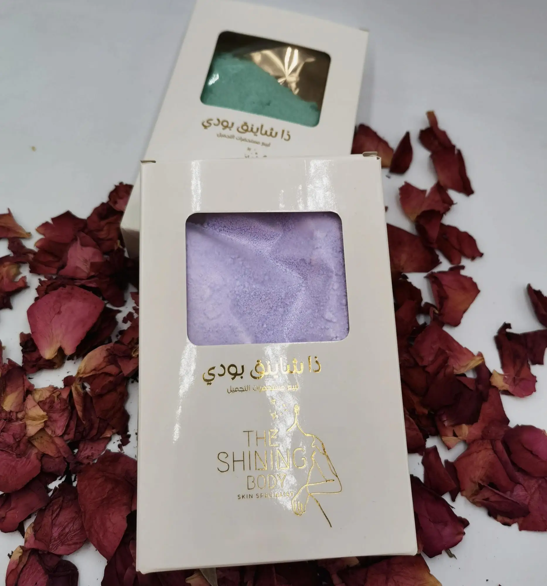 Custom Package Colorful Bath Shimmer Powder Bath Bomb Dust Fizzy Shinny Foam Glitter Effect