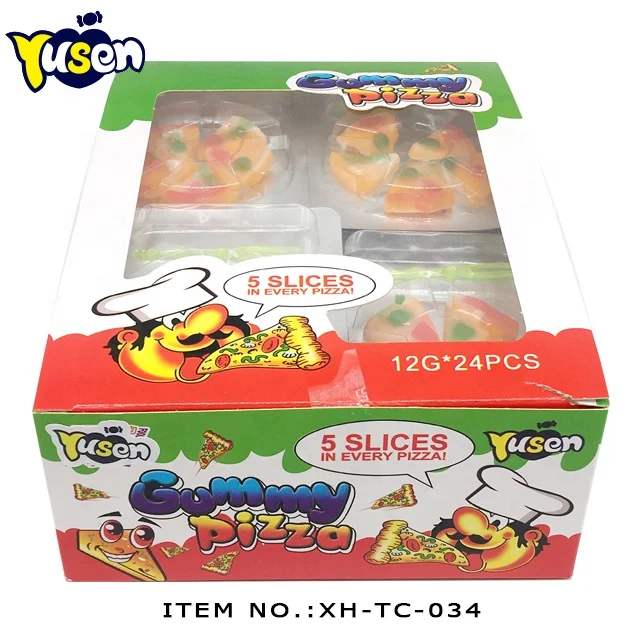 Wholesale Good Taste Snack Food Pizza Soft Candy New Mini 5 Slice Triangular Pizza Gummy Candy