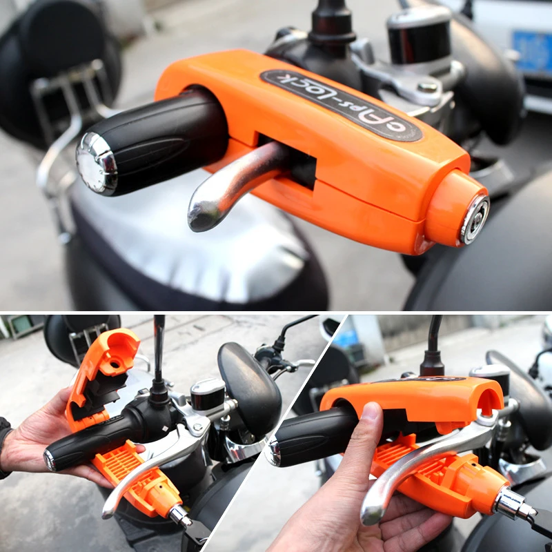 Universal Motorcycle Scooter Handlebar Grip Lock Upgraded Light Weight Anti Theft