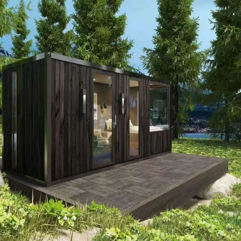 Здание casa prefabbricata modulares норвежские бревенчатые дома бунгало каркасная каюта Бабушкин плоский лесной дом