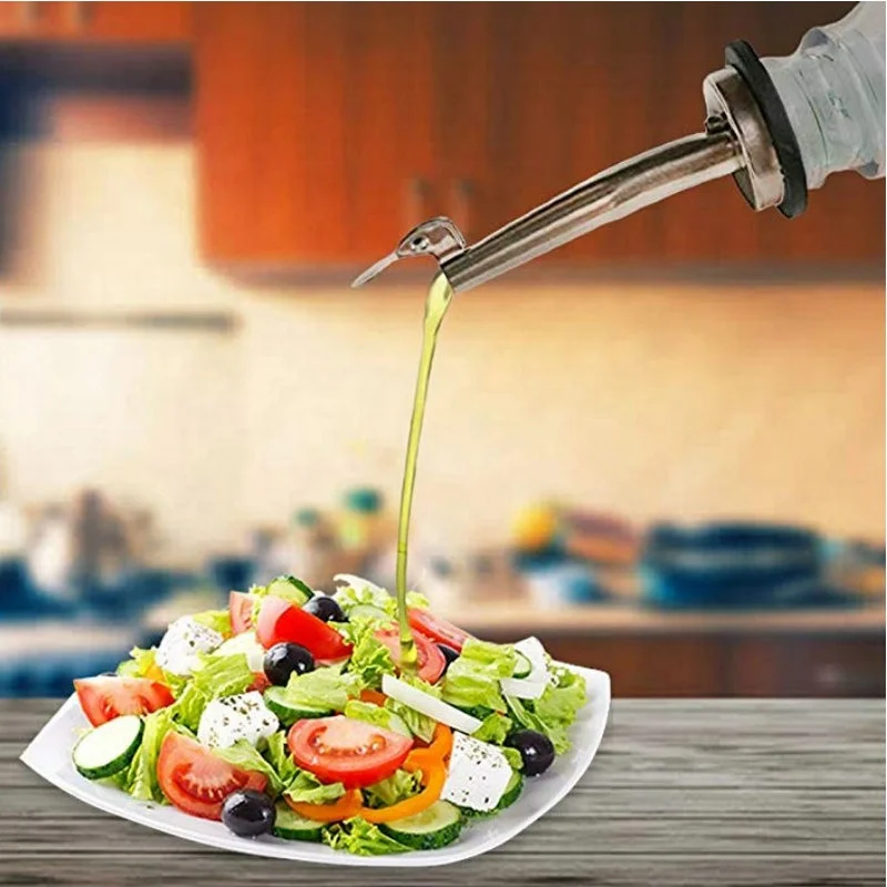 Avertan oil spout Pour Set Stainless Steel bottle and Wine Liquor Dust Caps Covers for olive oil