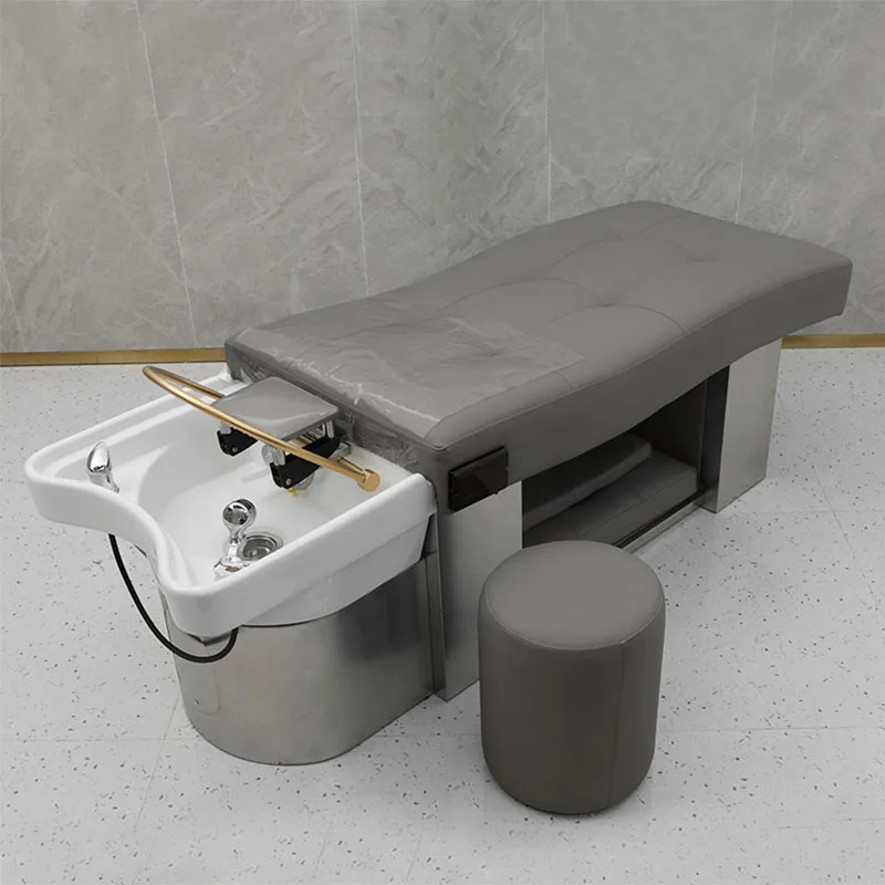 Hairdressing Hair Salon Mobile Wash Shampoo Basin Furniture Chair Origin Type GUA General Product Place Model Commercial Kingwin