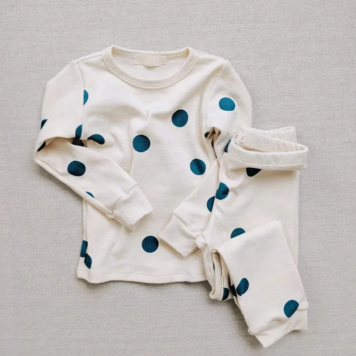 Organic Cotton 2pcs Soft Breathable Pajamas Set Wholesale Custom Kids Sleep Wear Children Pajamas