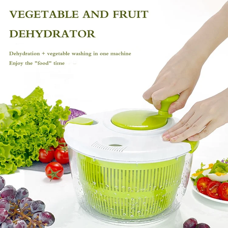 Vegetables Salad Spinner Lettuce Greens Washer Dryer Drainer Crisper Strainer For Washing Drying Leafy Vegetables Kitchen Tools