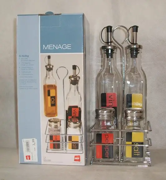 5pcs/set Condiment Sets Glass Cruet salt and pepper shakers vinegar and oil/toothpicks bottle