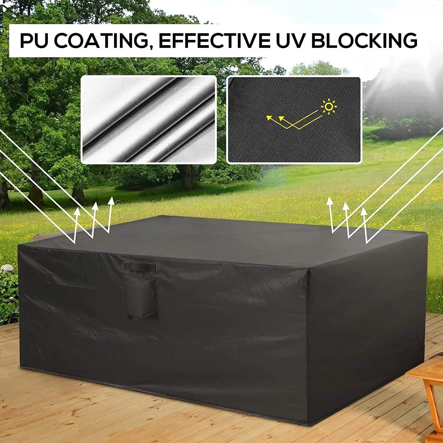 Patio Extra Large Table and Chair Waterproof Dustproof 420D Garden Furniture Cover for Outdoor Furniture