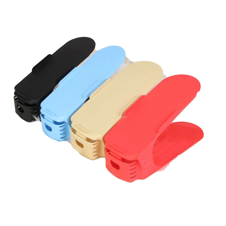 Plastic Cabinet Organizer Shelf For Home Double Layer Slippers Stand For Living Room