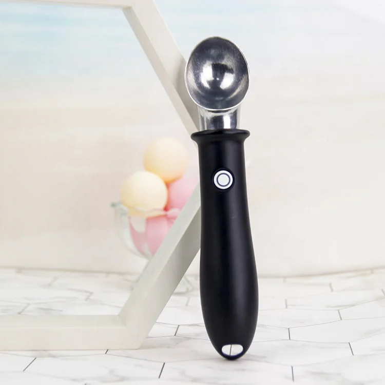Electronic Kitchen Gadgets Ice Cream Tools Portable Aluminum Alloy spoon Non-stick Anti-freeze Heated Ice Cream Scoops