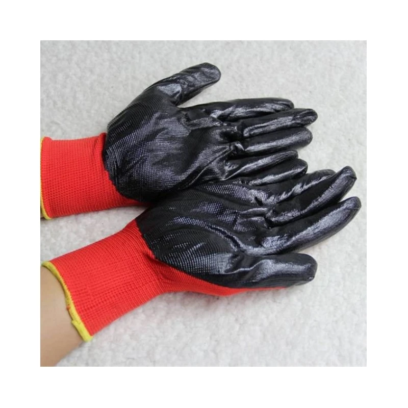 Оптом XL беспорошковые нитриловые перчатки черные красные для тренировок домашнего использования латексные защитные рабочие противоскользящие садоводства