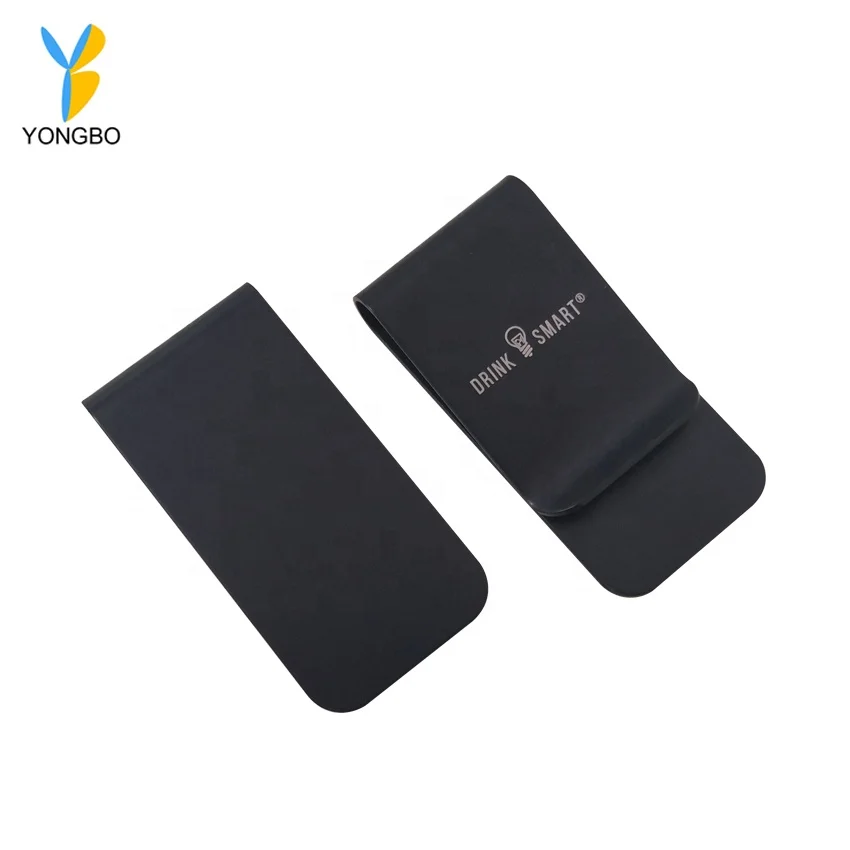 Metal Black Blank Money Clip For Men Can Be Customized Logo