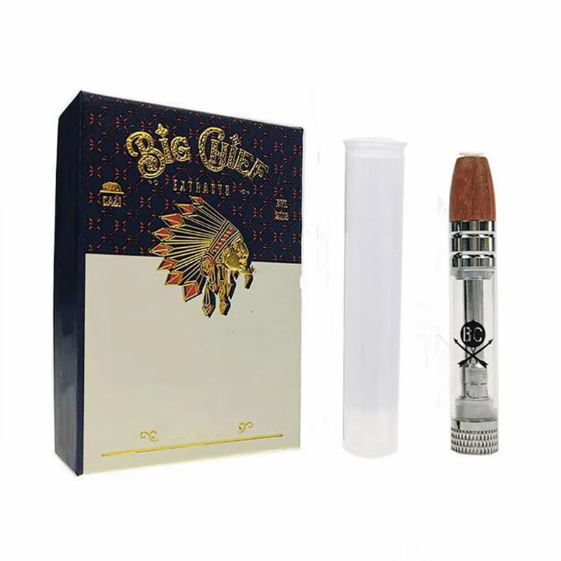 
Factory Wholesale Big Chief Vape Cartridge Cbd 510 Atomizer Wood Tips With Packaging Box Fast Shipping 