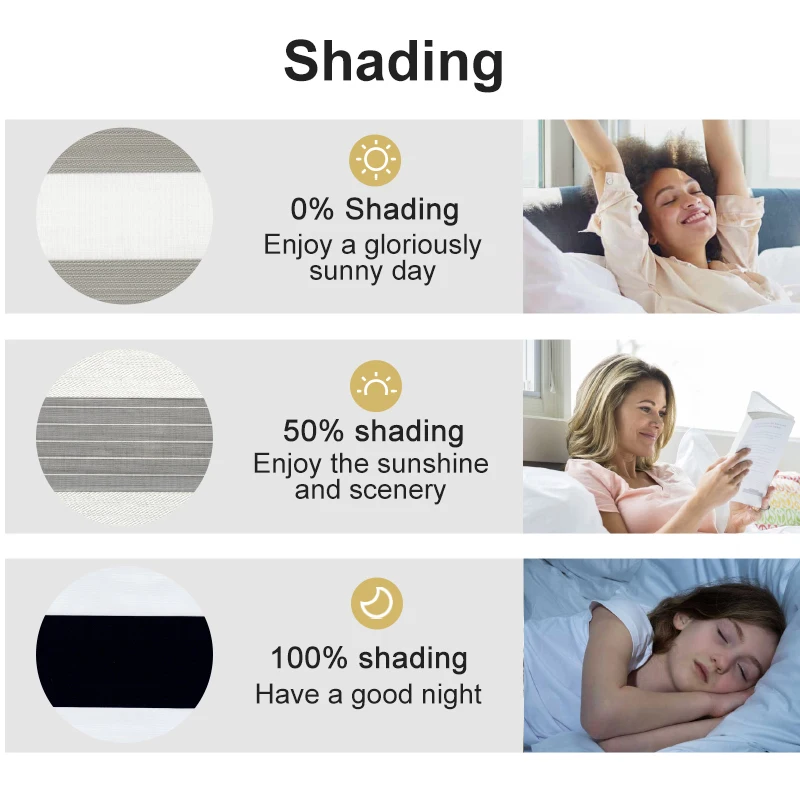 High quality zebra fabric motorized electric solar panel battery AOK motor operate zebra blinds roller shades for windows