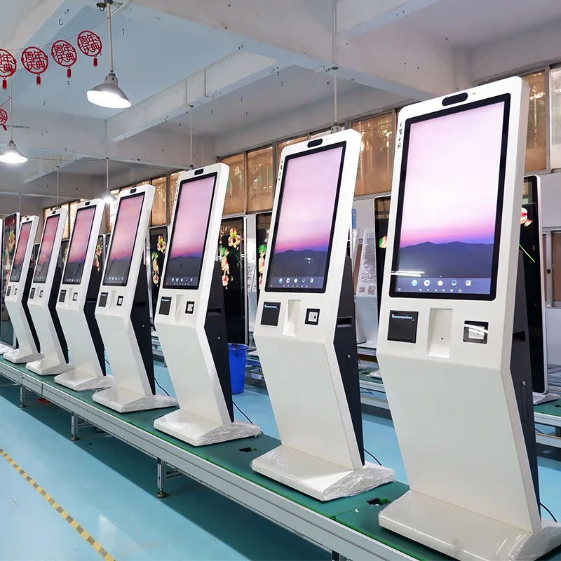 Store restaurant fast food ordering payment touch screen self service cash register kiosk