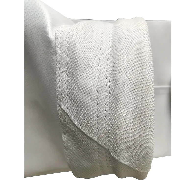 Dust air filter bag glass fiber needle felt 1.8-2.5 mm high temperature resistance used for dust removal and filtration