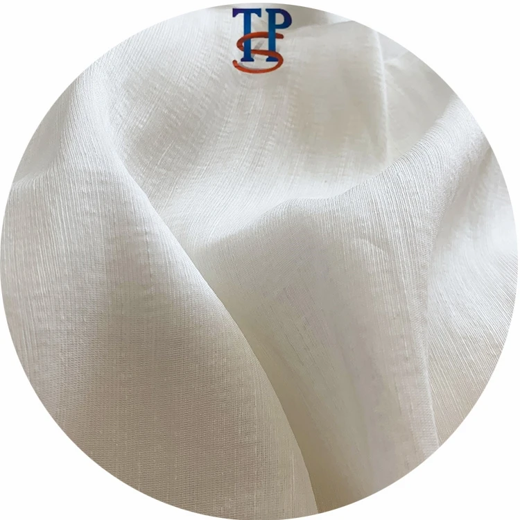 
Unique design fabric silk mixed silk linen fabric 14mm for cloth dress material 