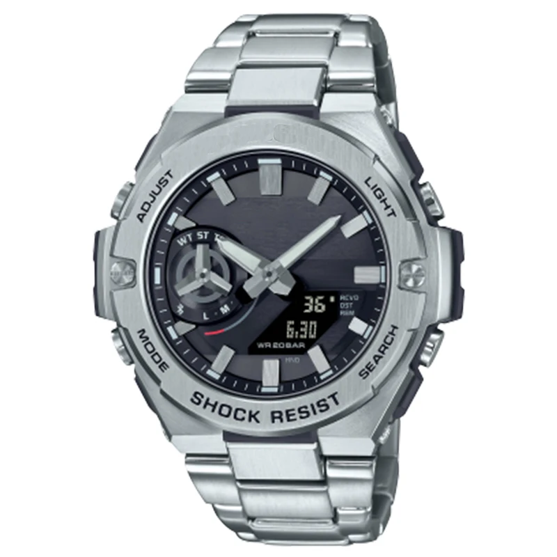 Top Brand Big Dial Waterproof GST-B500 Sports Shock Wristwatches Chronograph Quartz Iron Stain Steel Watch For Men