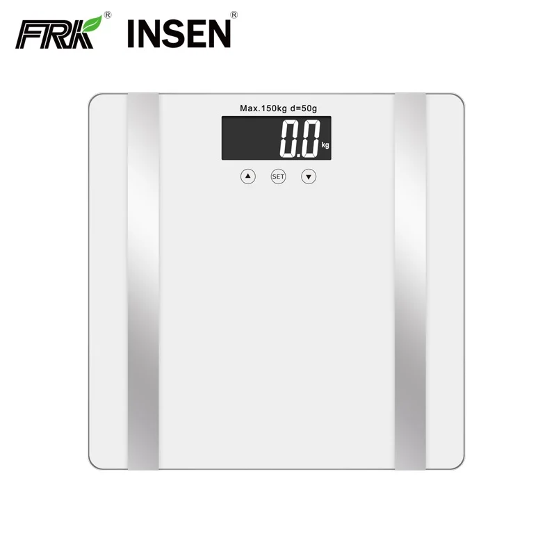 USB rechargeable battery LCD 180Kg 396Lb Digital Personal Bathroom Body Fat Weighing Scale