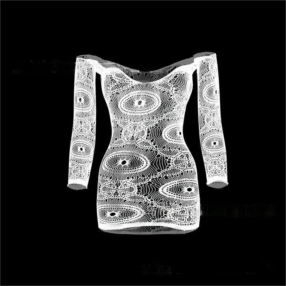 perspective free size v neck sexy lingerie hollow out sexy mesh women night dress for women sleeping