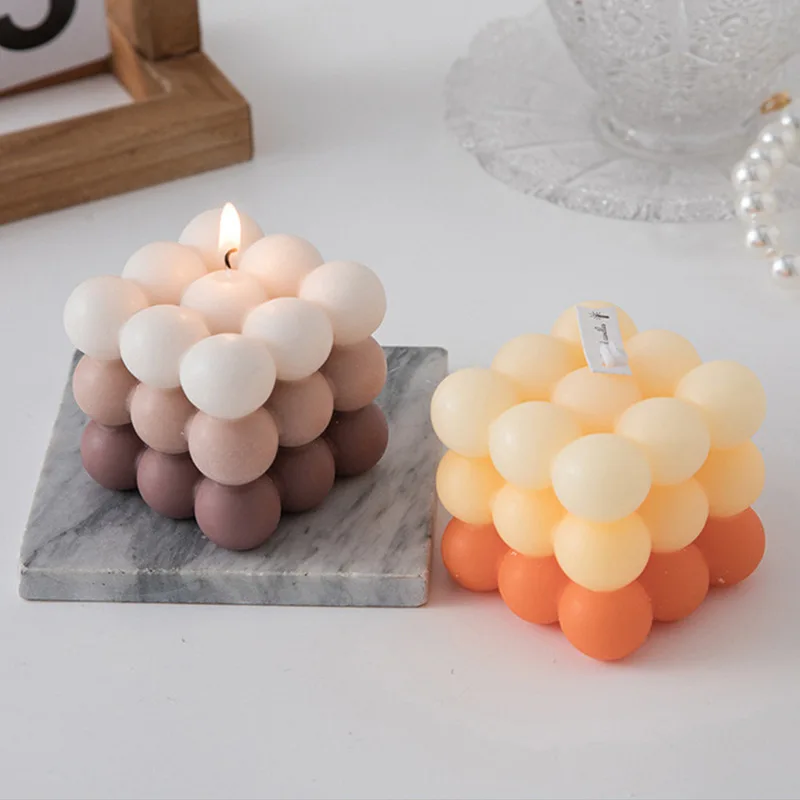 Party holiday supplies souvenirs gifts Bubble Cube Design candles home decor luxury candles home Fragrance Scented Candle