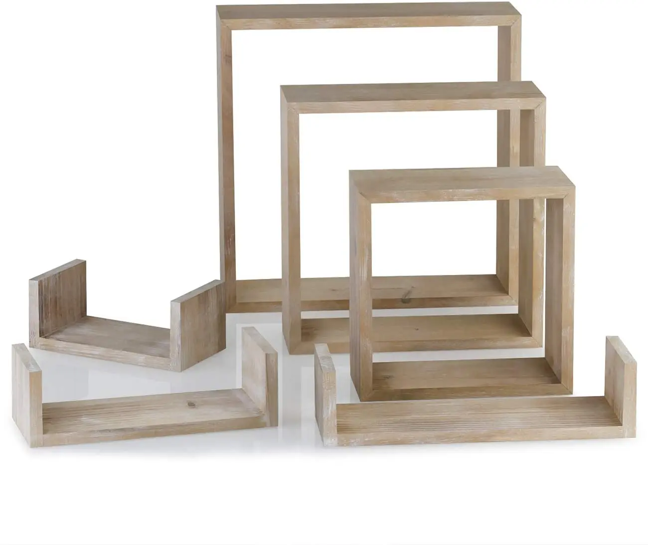 Hot sale wooden home decor modern mount shelf floating wall shelf