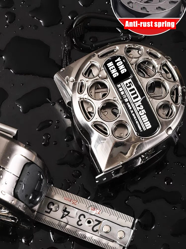 Industrial Grade Stainless Steel Tape Measure 25 Feet Home Decoration Gift Tape Measure Waterproof Anti-rust Wear-resistant Tape