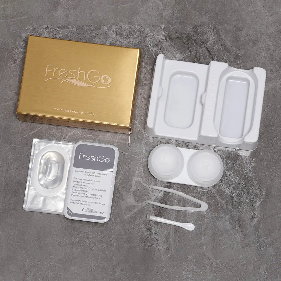 custom logo cosmetic contact lens colored contact lenses eye color lenses packaging box urban layer contact lenses lensa kontak