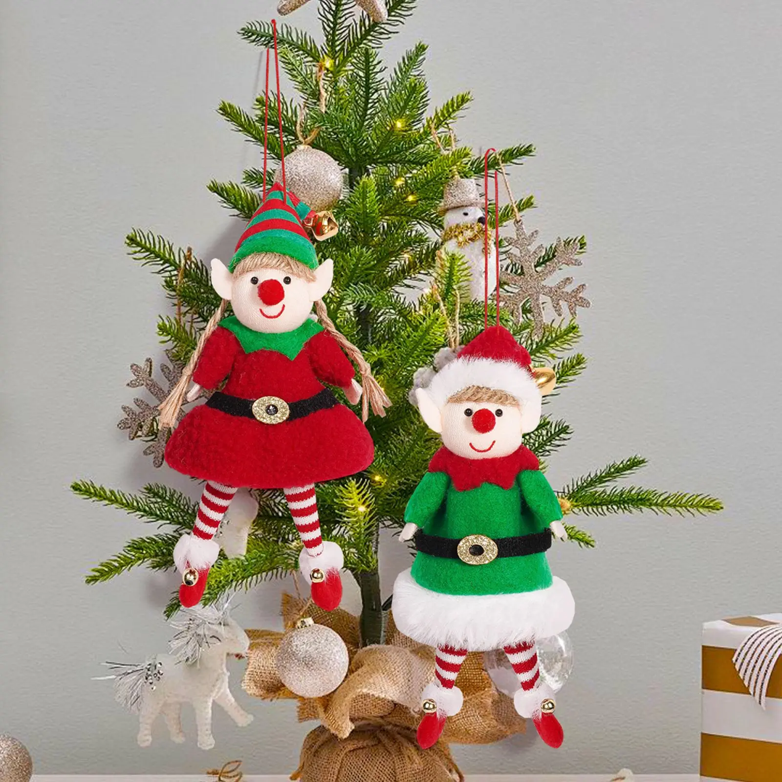 New Fashion Personalized Elf Toys For Kinds Christmas Tree Hanging Ornament Boy Girl Cute Plush Elfs