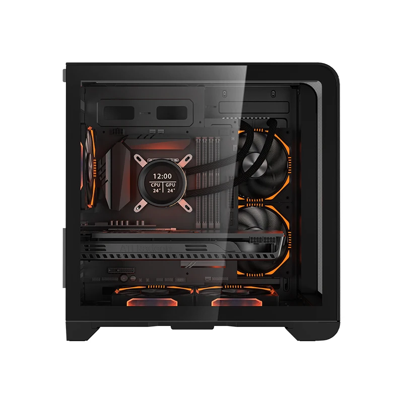 Herder Reliable Quality Mid-Tower CPU Cube Gaming M-ATX PC Case Computer Chassis Glass Panel MATX/ITX Towers & Cases