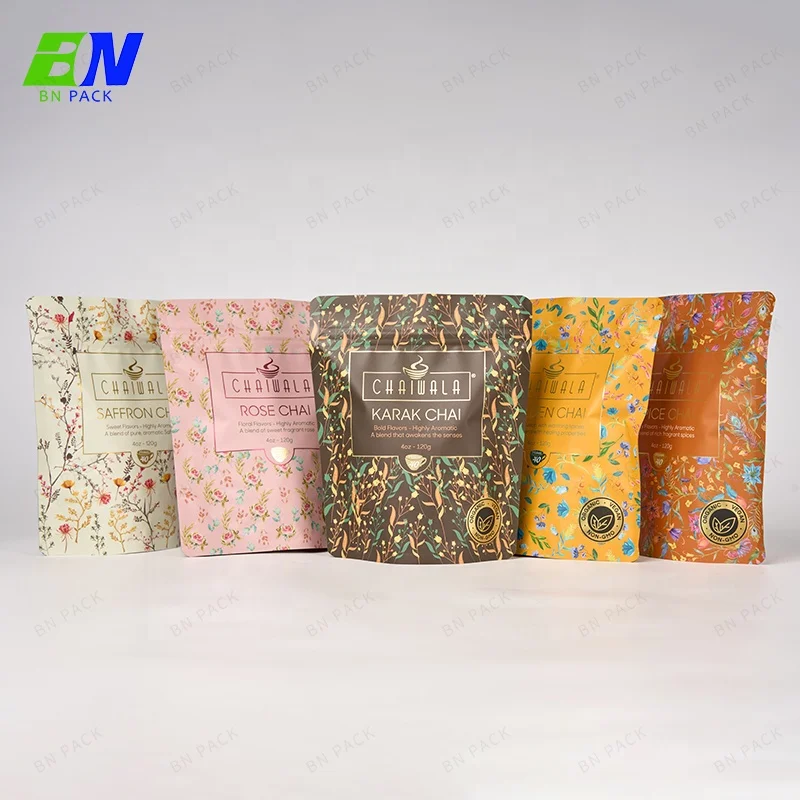 Customized 100g Tea Package Food Grade EU FDA Standard BRCS Factory Price