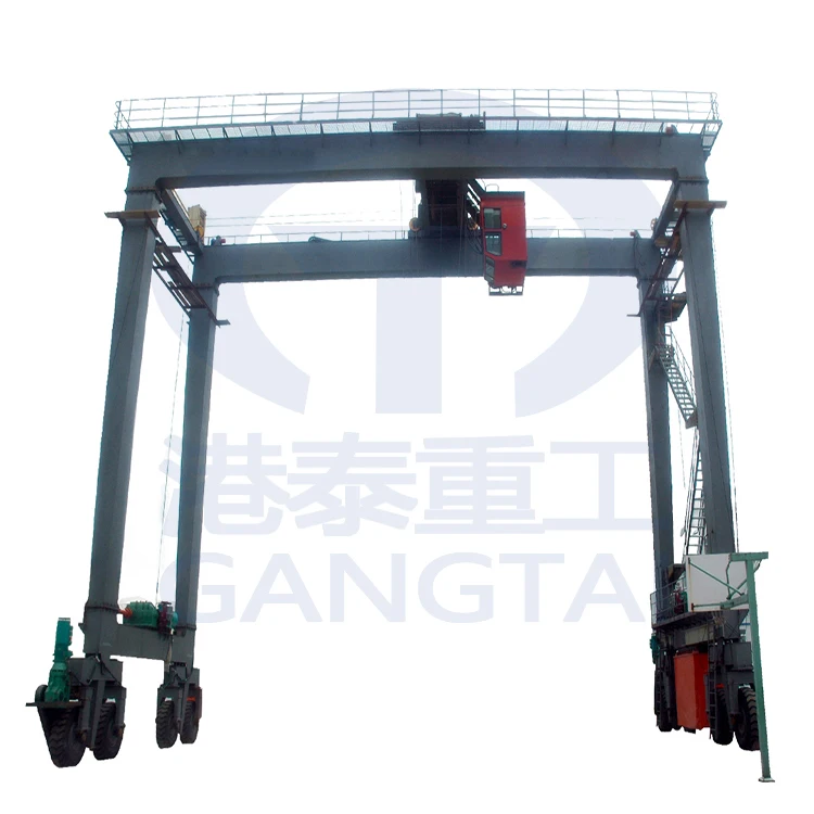 50 Ton 60 Ton 70 Ton Double Girder Rubber Tyred Gantry Cranes for Lifting Precast Concrete Beam