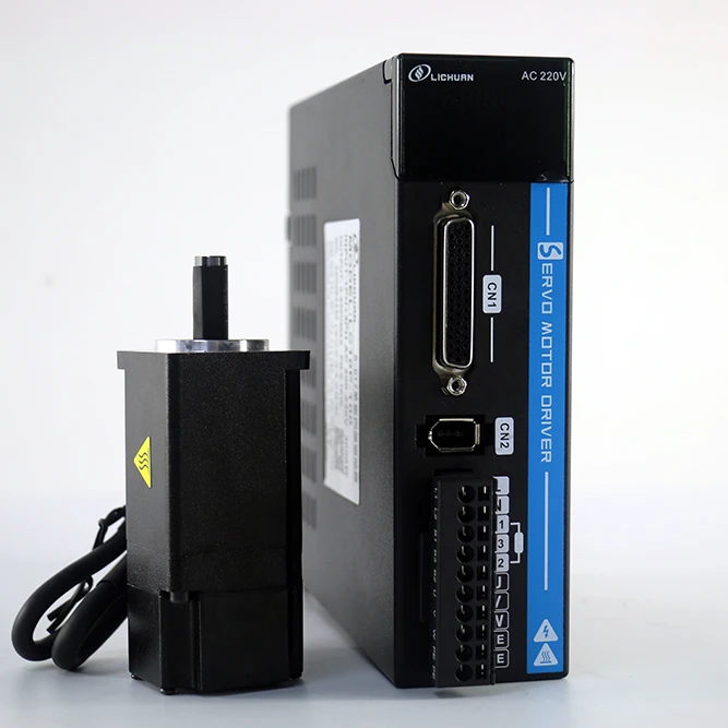 Lichuan CNC Servos 40mm 100W 220V 1.1A 0.32N.m 3000RPM 23bit Absolute Value servo motor driver kit 40M00330B +LC10P-100