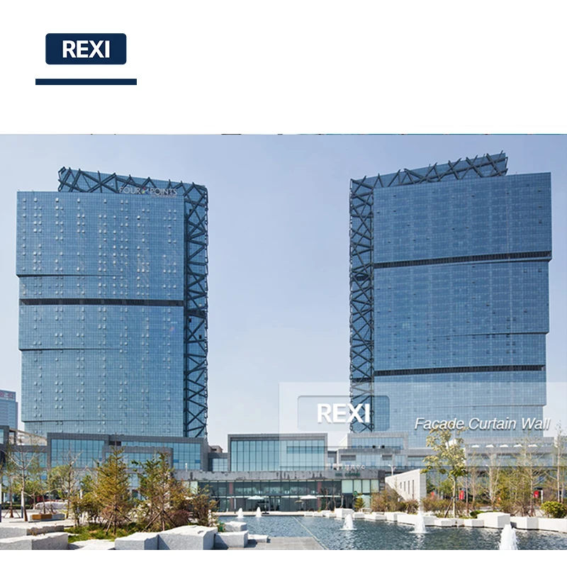 Innovated Curtain Walls Facades Building Envelope System with Design Supply Installation