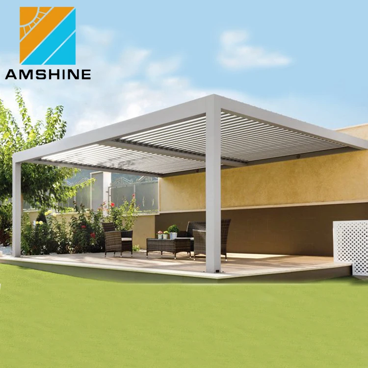 Waterproof automatic roof louvers electrical motor awning outdoor