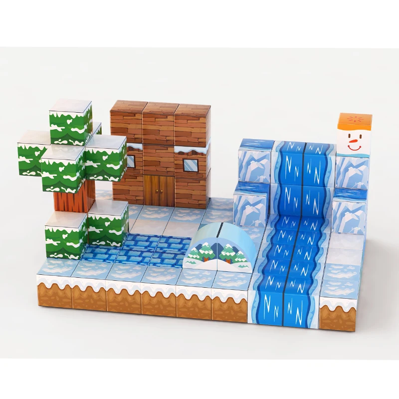 Magnetic Tiles Building Blocks Kids Toys STEM Montessori Sensory Toys for Boys & Girls